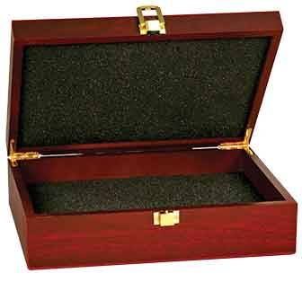 Rosewood Finish Gift Box 7 3/4" x 6 1/4" x 2 3/8"