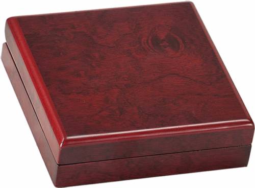 4 1/4" x 4 1/4" Rosewood Finish Gift Presentation Box