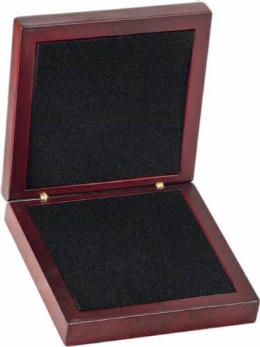 3 3/4" x 3 3/4" Rosewood Finish Gift Presentation Box #3