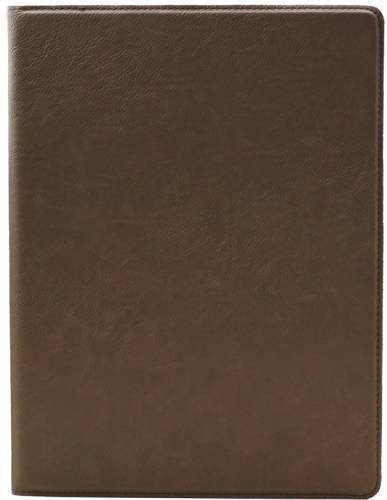 9 1/2" x 12" Dark Brown Leatherette Portfolio with Notepad