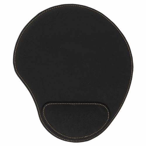 Black & Gold Leatherette Mouse Pad