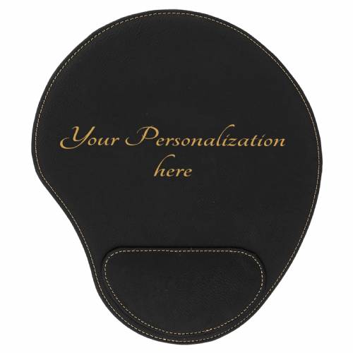 Black & Gold Leatherette Mouse Pad #2