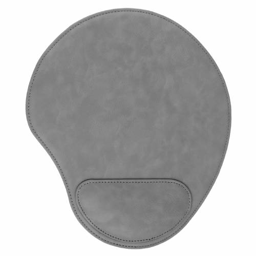 Gray Leatherette Mouse Pad