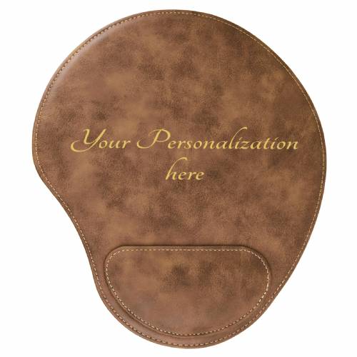 Rustic & Gold Leatherette Mouse Pad #2