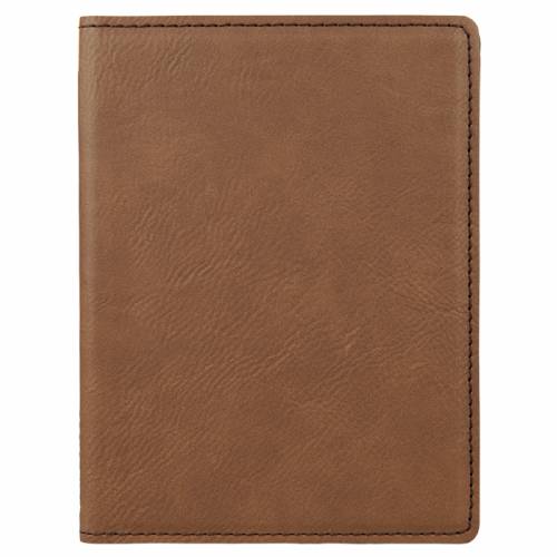 Dark Brown Leatherette Passport Holder