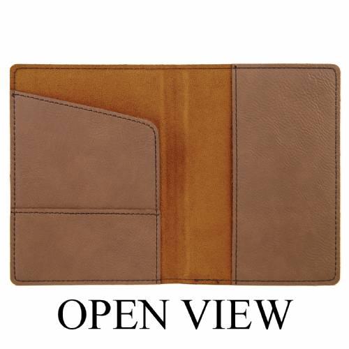 Dark Brown Leatherette Passport Holder #3