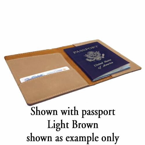 Dark Brown Leatherette Passport Holder #5