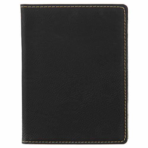 Black & Gold Leatherette Passport Holder