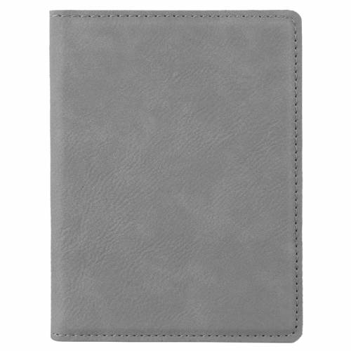 Gray Leatherette Passport Holder