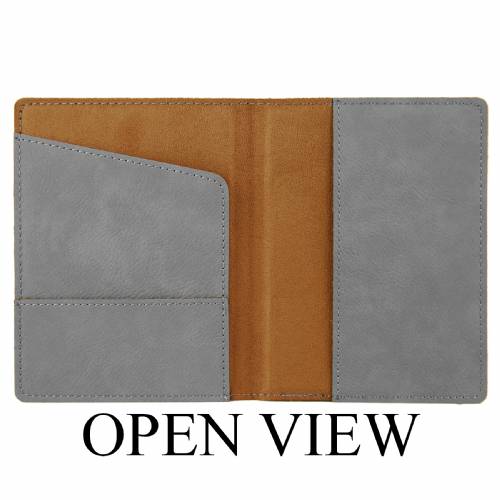 Gray Leatherette Passport Holder #3