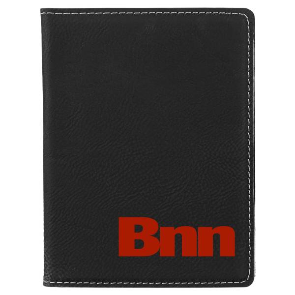 Black & Silver Leatherette Passport Holder #2