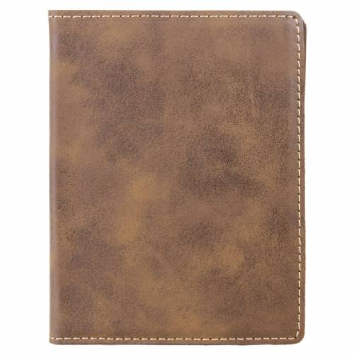 Rustic & Gold Leatherette Passport Holder