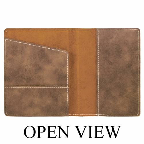 Rustic & Gold Leatherette Passport Holder #3