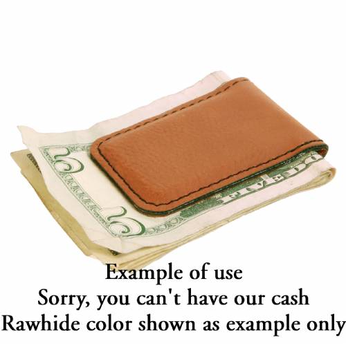 Light Brown Leatherette Money Clip #4