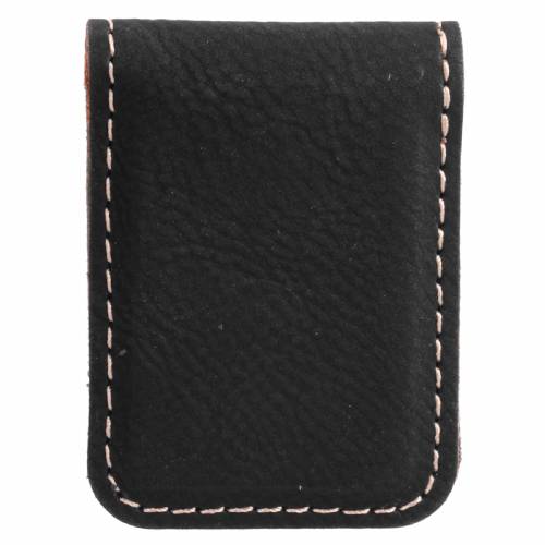 Black & Gold Leatherette Money Clip