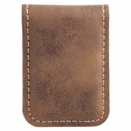 Rustic & Gold Leatherette Money Clip