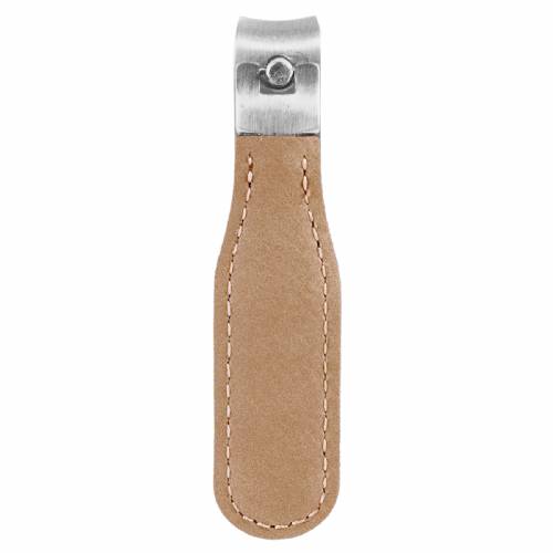 Light Brown Leatherette Nail Clipper