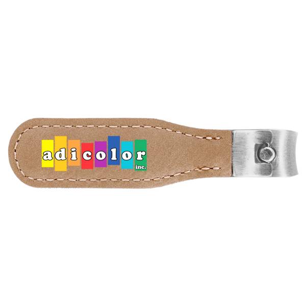 Light Brown Leatherette Nail Clipper #2