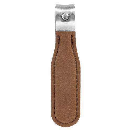 Dark Brown Leatherette Nail Clipper