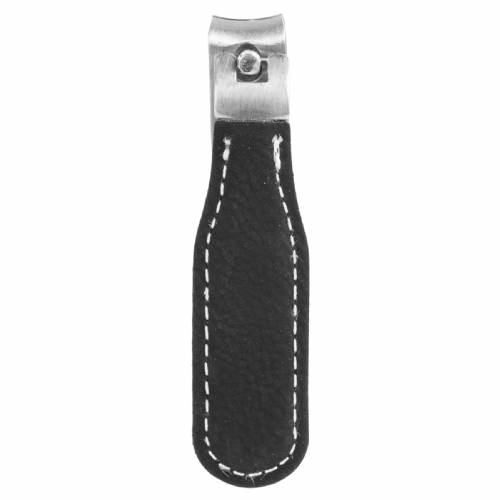 Black & Silver Leatherette Nail Clipper