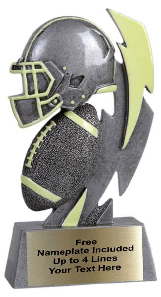 6" Football Glow in the Dark Resin Trophy