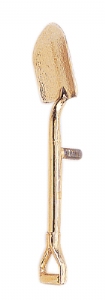 5 1/2" Gold Metal Plaque Mount Shovel With Stud