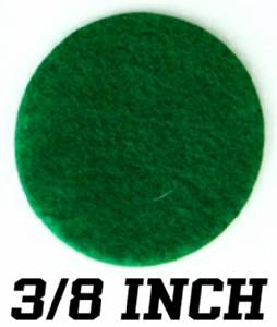 Green Felt Dots 3/8" Sold Individually