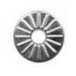 Silver 3/8" Diameter Flat Plaque Rosette #2