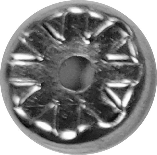 Silver 3/8" Diameter Crown Plaque Rosette