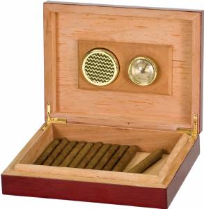 Rosewood Piano Gloss Finish Humidor Gift Set