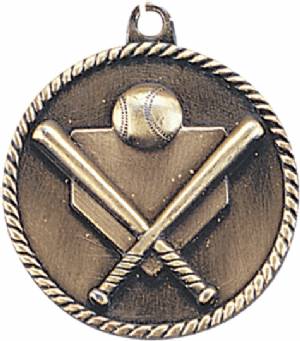 High Relief Baseball Award Medal #2
