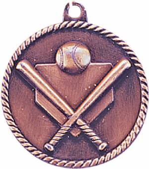High Relief Baseball Award Medal #4