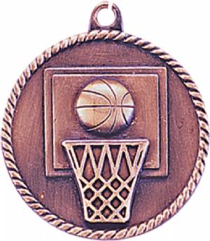 High Relief Basketball Award Medal #4