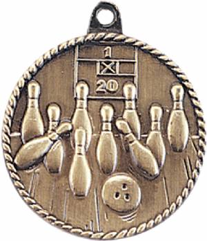High Relief Bowling Award Medal #2