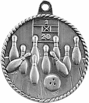 High Relief Bowling Award Medal #3
