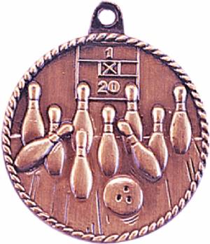 High Relief Bowling Award Medal #4