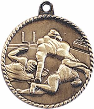 High Relief Football Award Medal #2