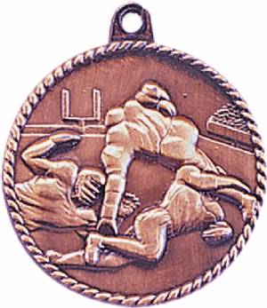 High Relief Football Award Medal #4