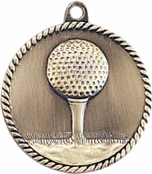High Relief Golf Award Medal #2