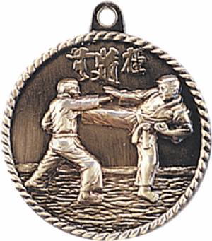 High Relief Karate Award Medal #2
