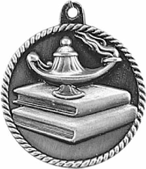 High Relief Lamp Of Knowledge Award Medal #3