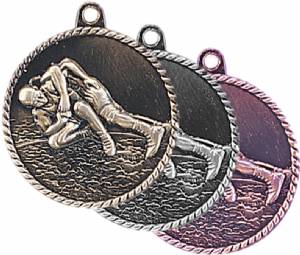 High Relief Wrestling Award Medal