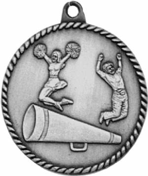 High Relief Cheerleader Award Medal #3
