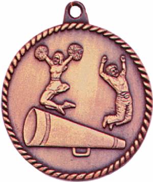 High Relief Cheerleader Award Medal #4