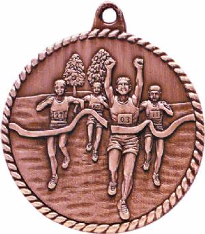 High Relief Cross Country Runner Award Medal #4