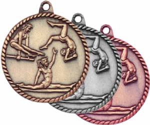 High Relief Female Gymnastic Award Medal
