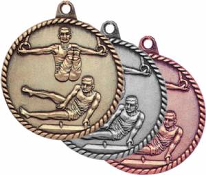 High Relief Male Gymnastic Award Medal