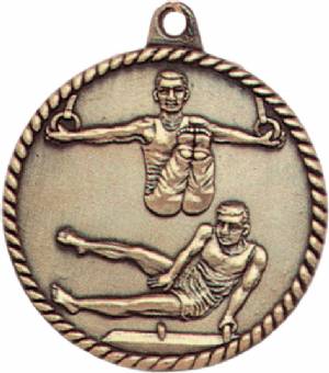 High Relief Male Gymnastic Award Medal #2