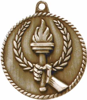 High Relief Victory Torch Award Medal #2
