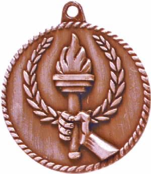 High Relief Victory Torch Award Medal #4